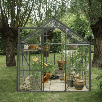 Royal Well Kate II kweekkas full option aluminium groengrijs 4,83 m²