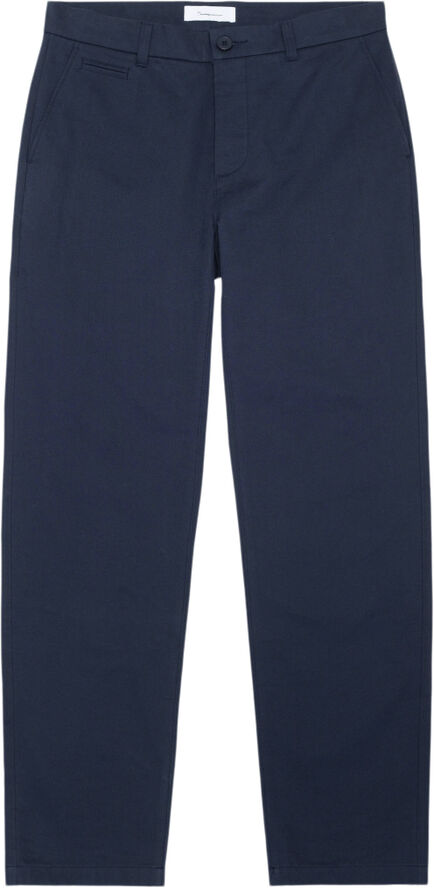 Knowledge Cotton Apparel CHUCK regular chino twill pants - GOTS/Vegan Blå