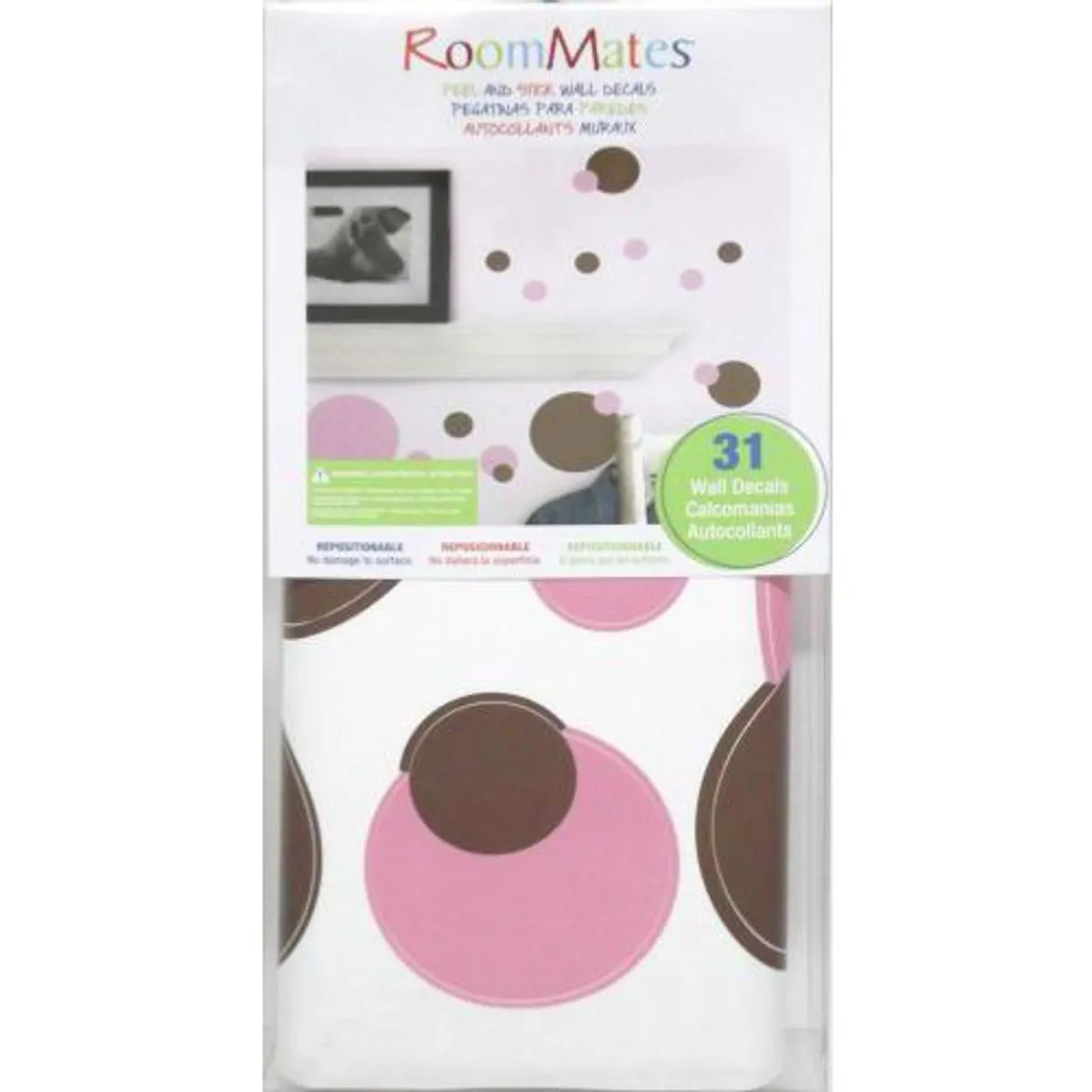TheDecoFactory Pois Roses et Marrons