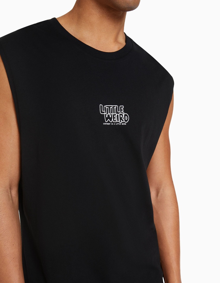 Camiseta sem mangas estilo operário