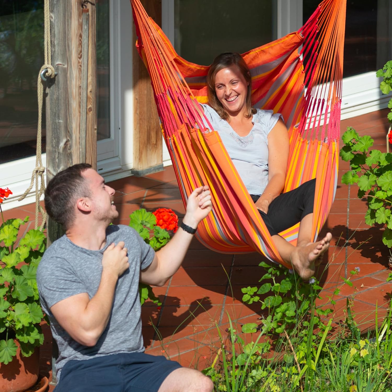 La Siesta Domingo – Hängematte Komfort für den Winter, Funktionsfaser, kolumbianische Herstellung, große Oberfläche, Stabilisator Bambus, Entspannung im Freien – Tukan, Comfort
