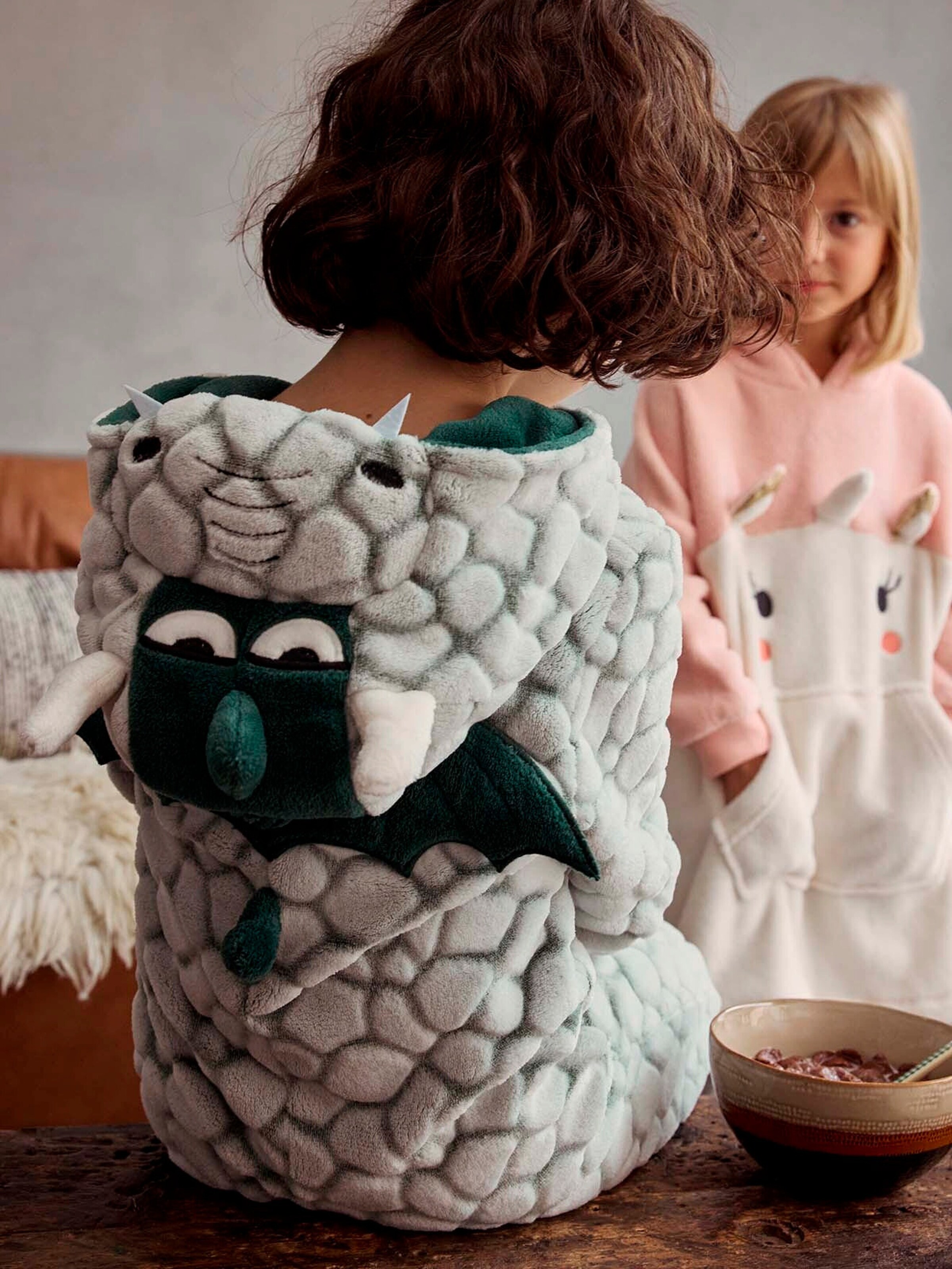 Vertbaudet Jungen Onesie Drache grün