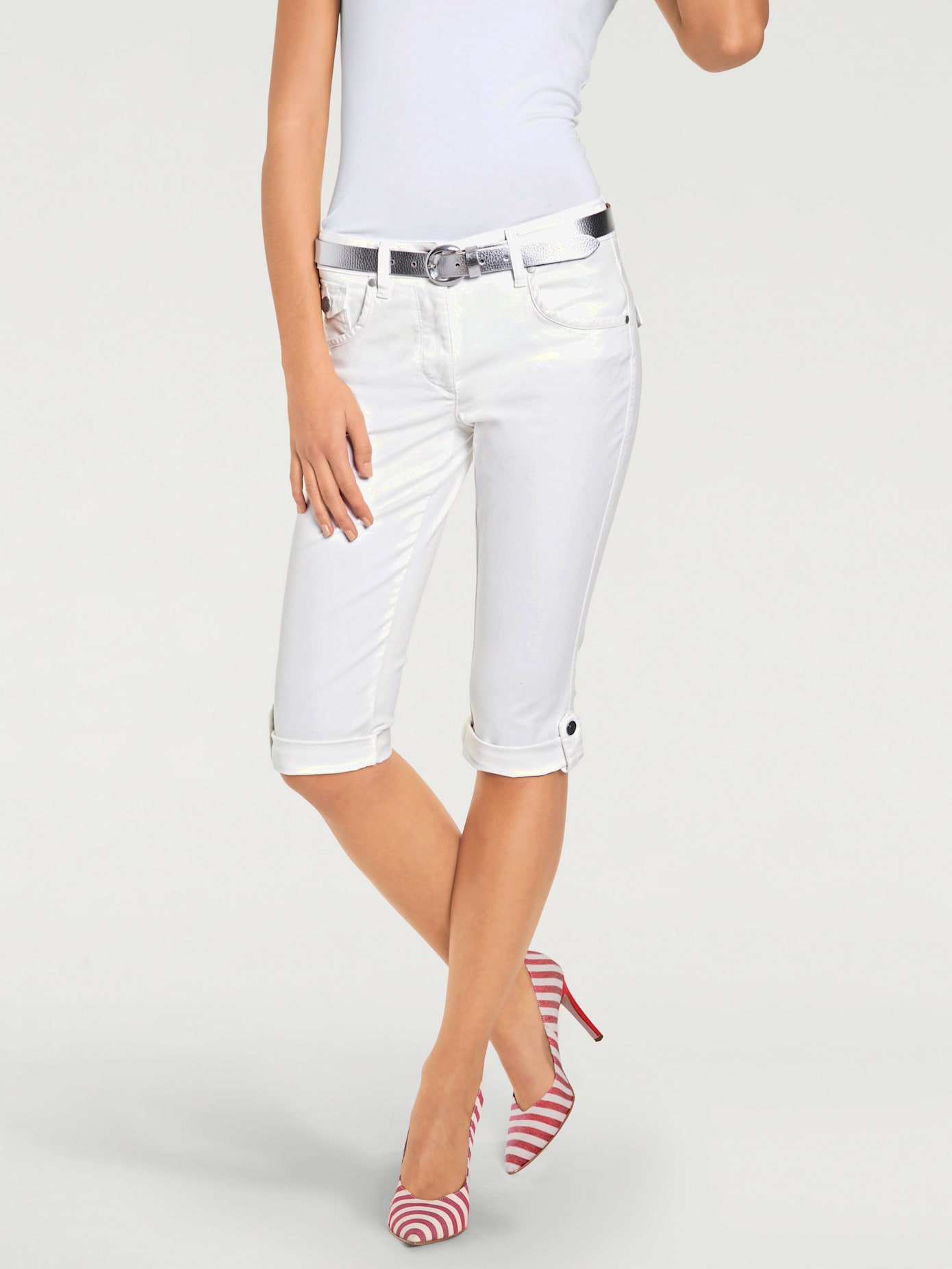 Corsaire en jean coupe skinny