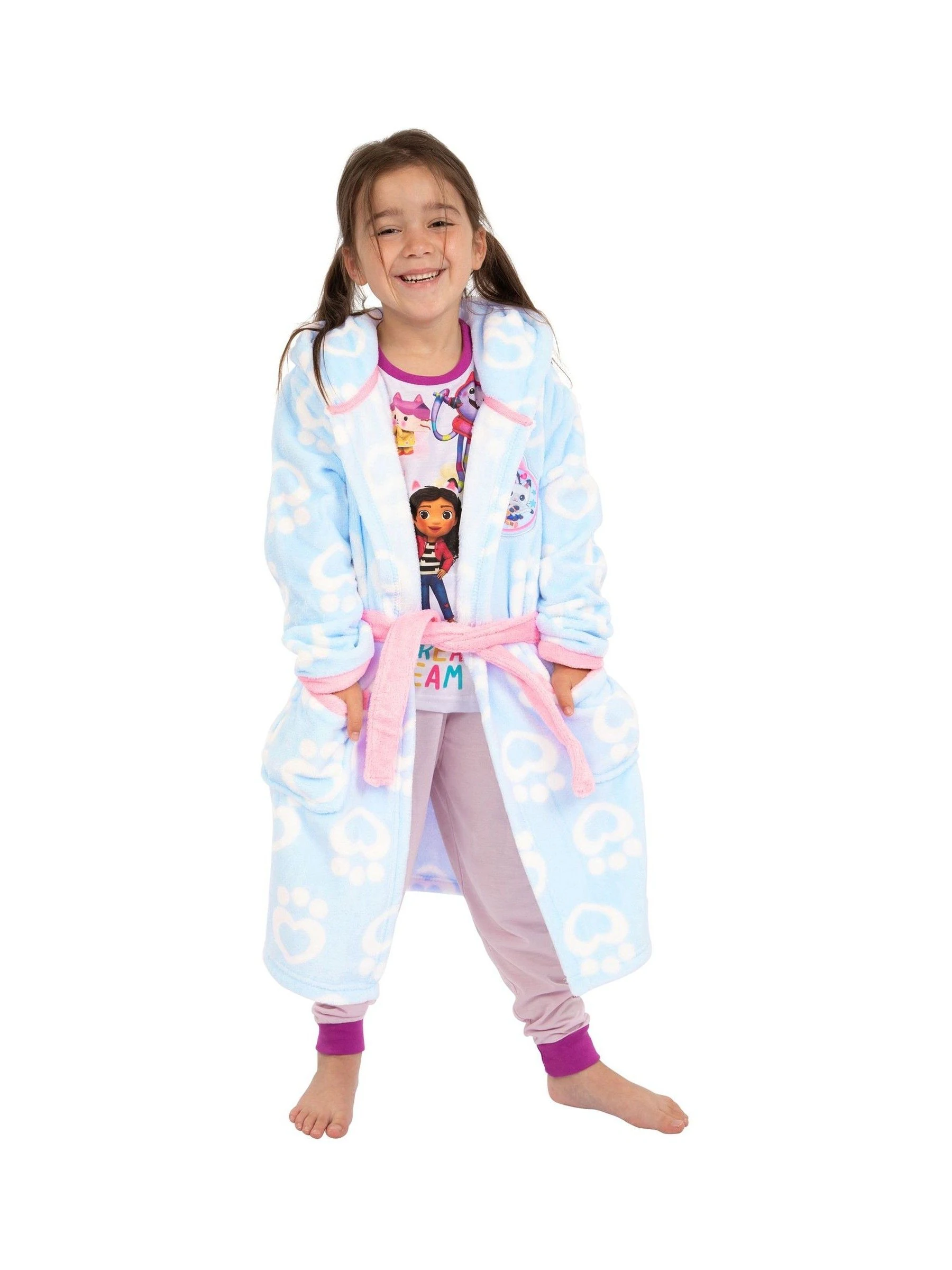 Character Gabby's Dollhouse Dressing Heart Paw Print Gown