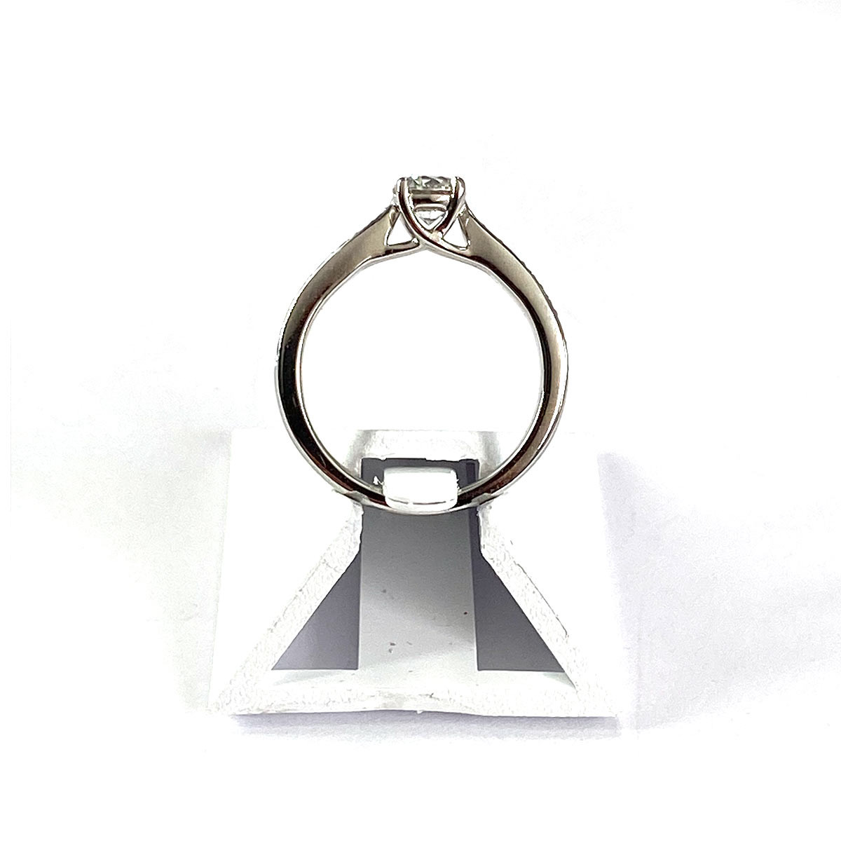 Solitaire d'occasion or 750 blanc diamants