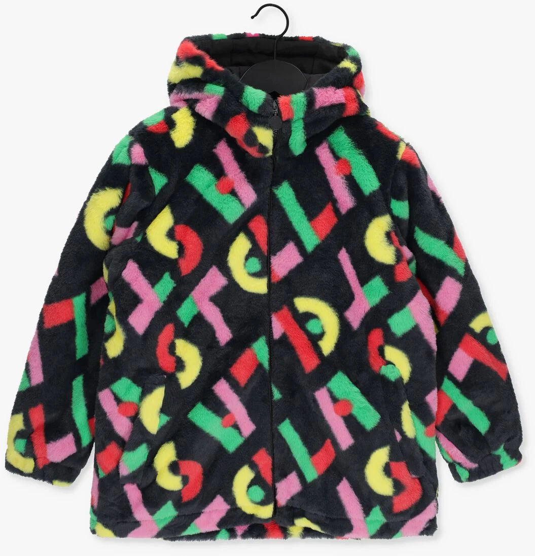 STELLA MCCARTNEY KIDS zwarte stella mccartney kids faux fur jas 8r2b40