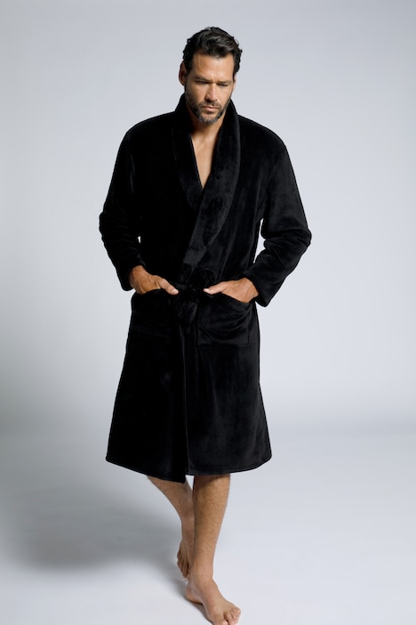 Bademantel, Homewear, Mikrofaser, Bindegürtel, bis 8XL