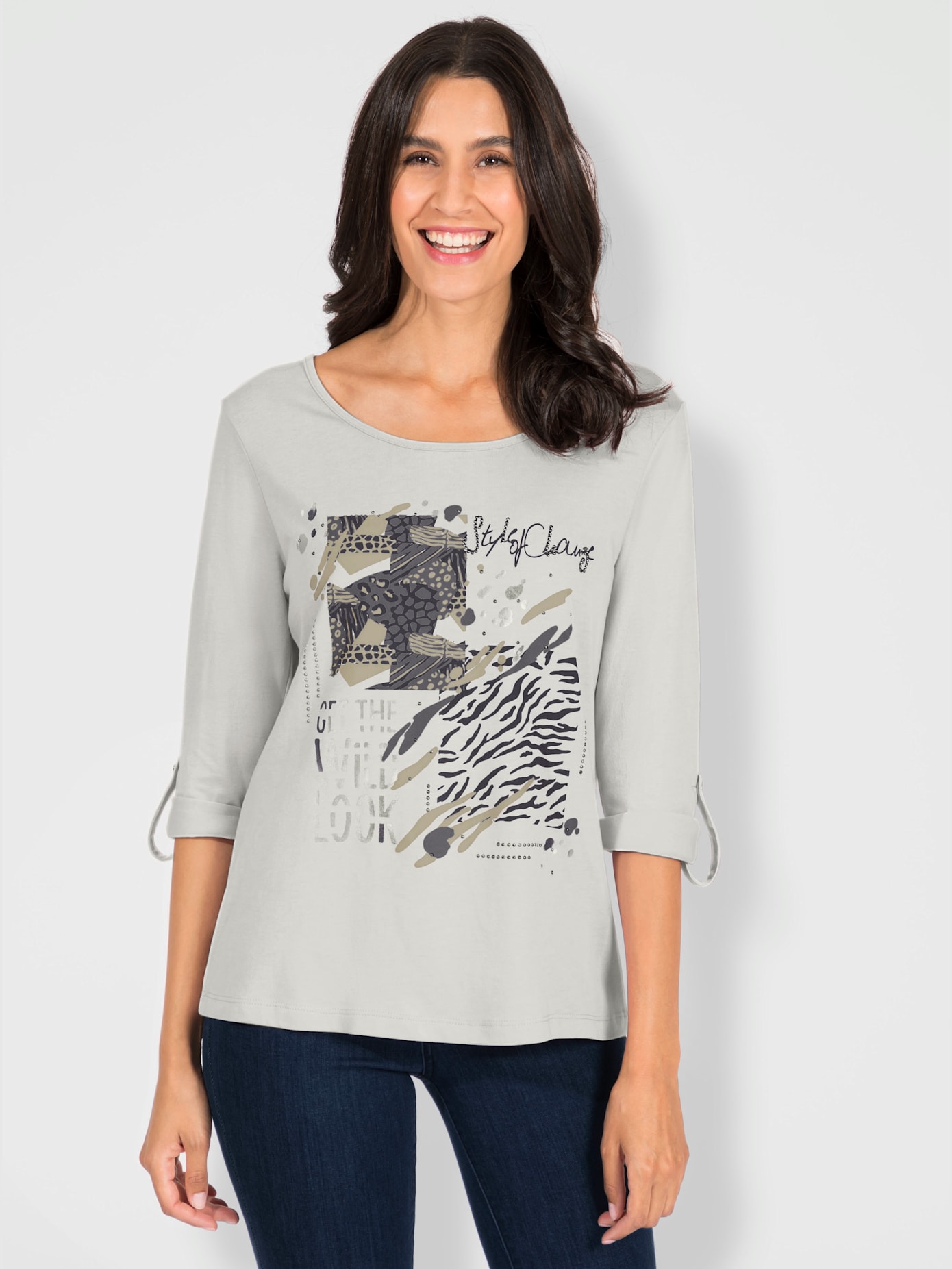 T-shirt à manches 3/4 50% coton