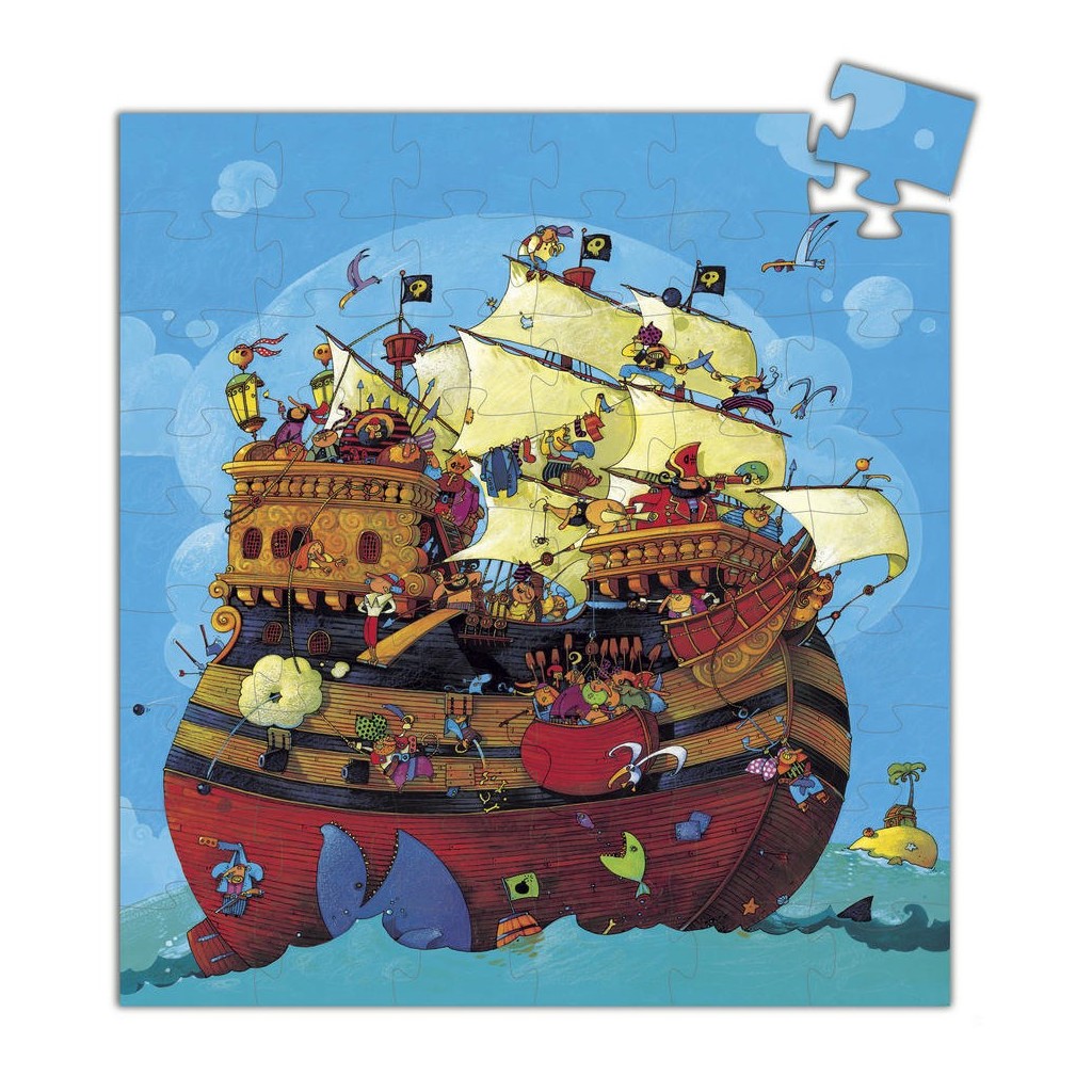 Puzzle silhouette - Le bateau de Barberousse- 54 pièces