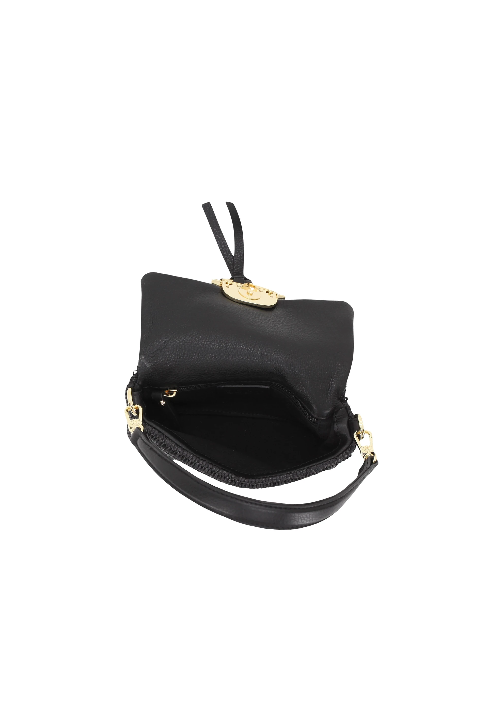 Shoulder bag TEMI Leather Raffia Standard