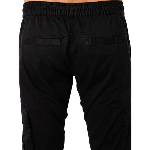 Calvin Klein Jeans - Pantalones Pitillo Cargo Lavados Negro