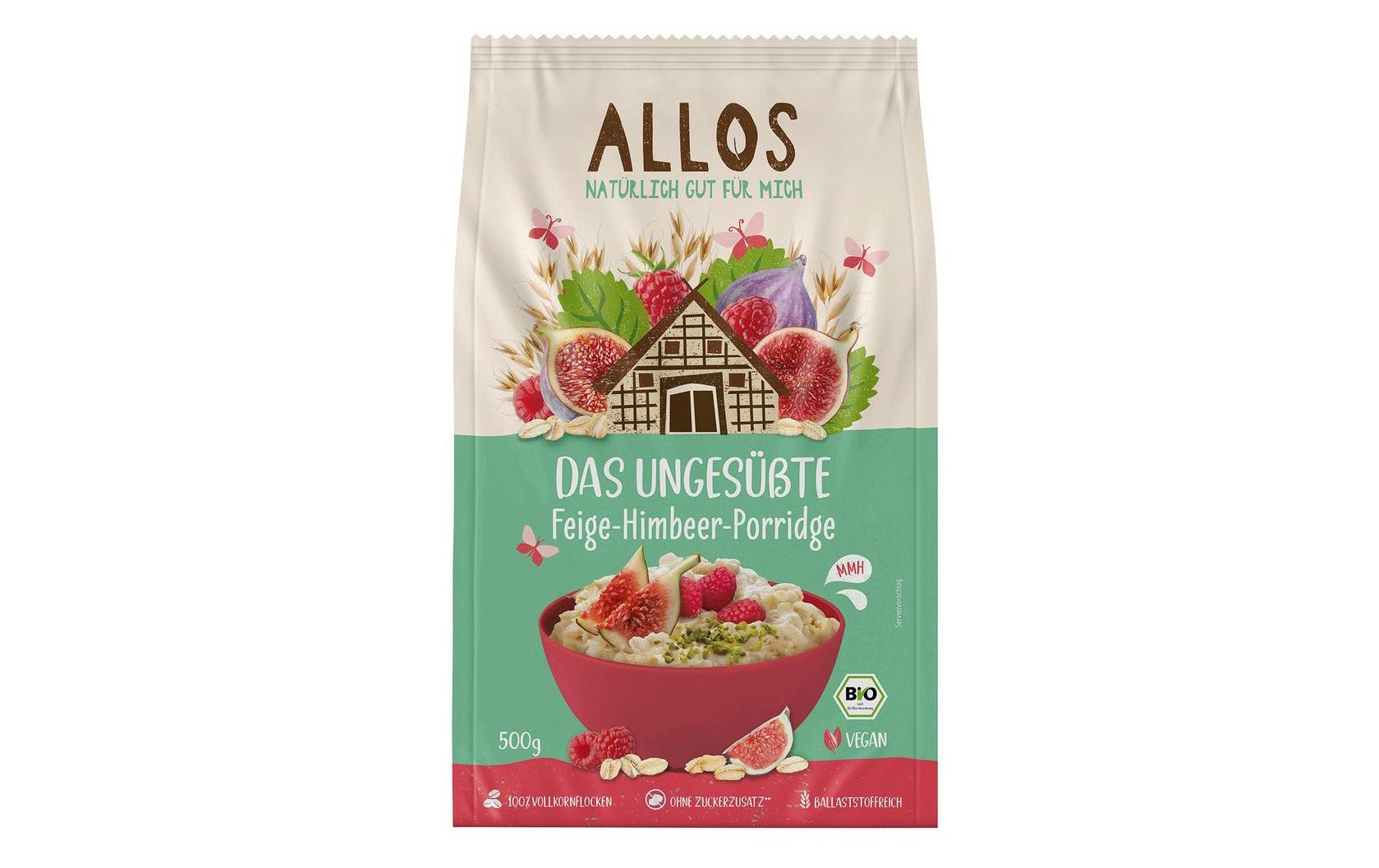 Der ungesüsste Feige-Himbeer Porridge 500 gFruchtiger Brei ohne zugesetzten Zucker für eine feine Mahlzeit