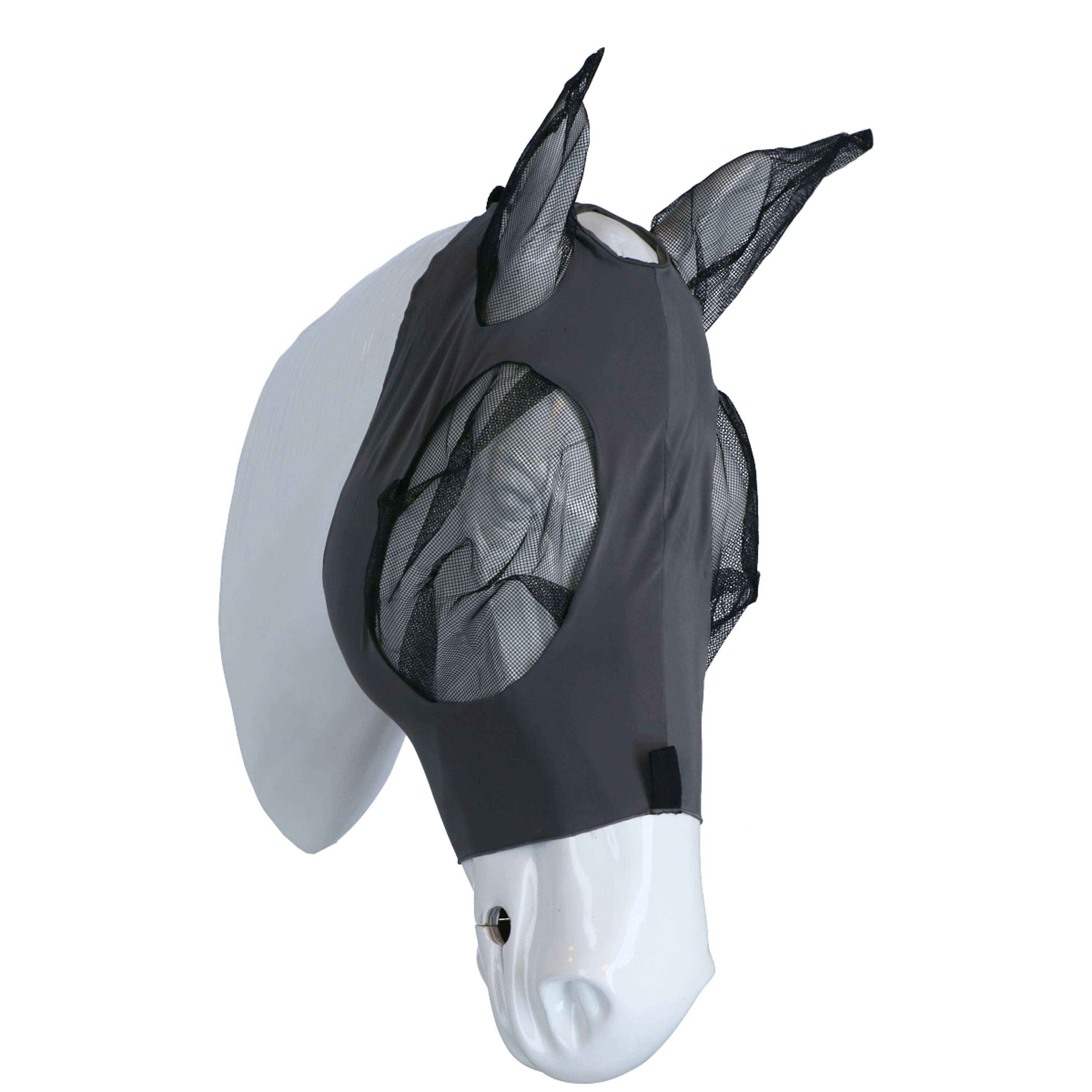 WeatherBeeta Vliegenmasker Deluxe Stretch Bug met Oren Grijs/Zwart