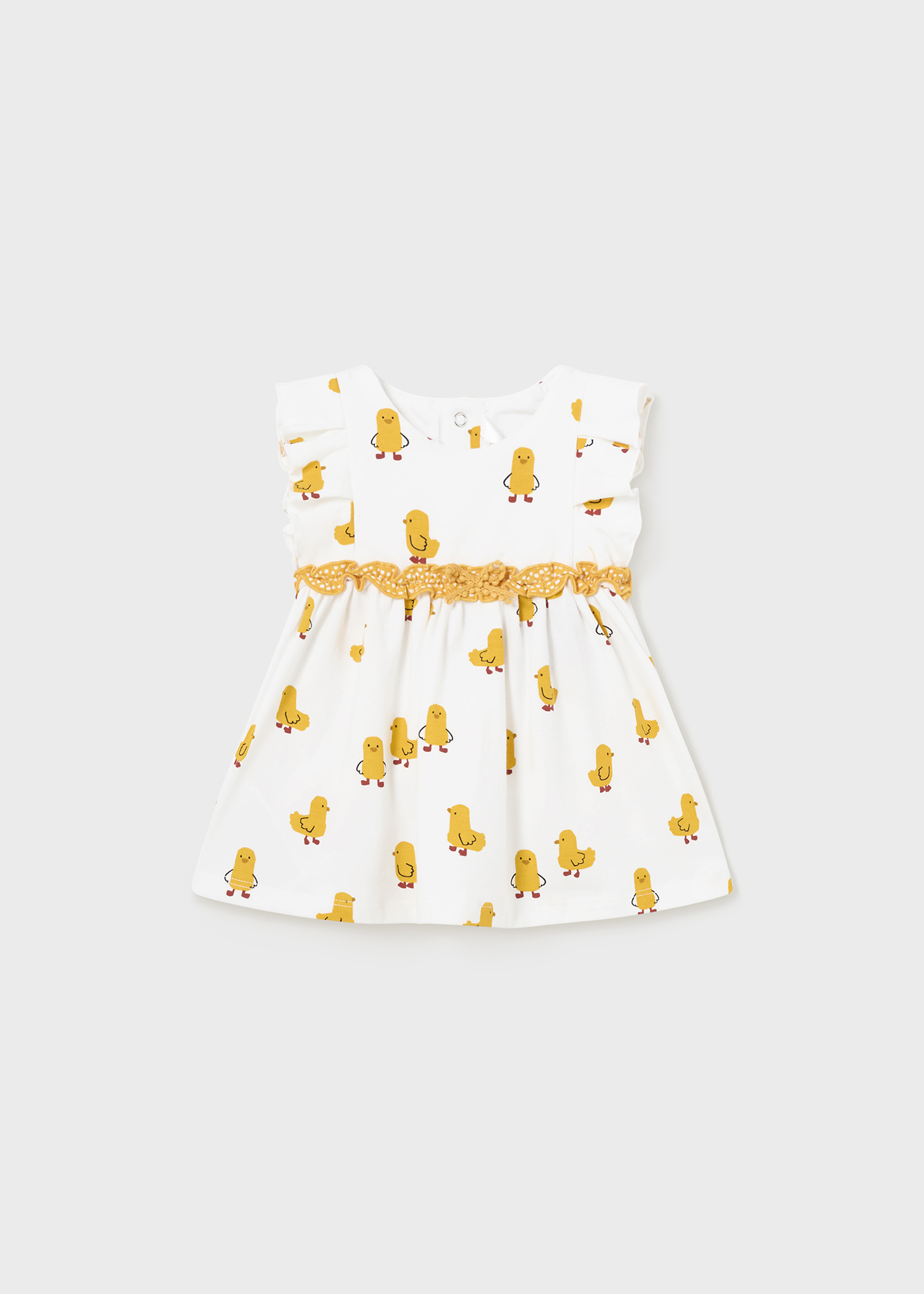 Vestido Better Cotton para recém-nascido com estampa de milho