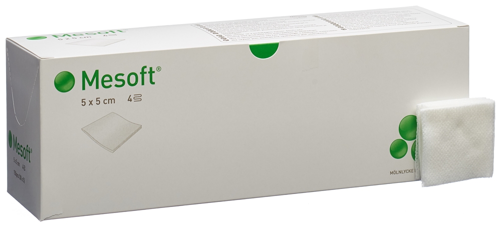 MESOFT Vlieskompressen<br>30 × 5 Stück, Beutel, 5x5cm, steril