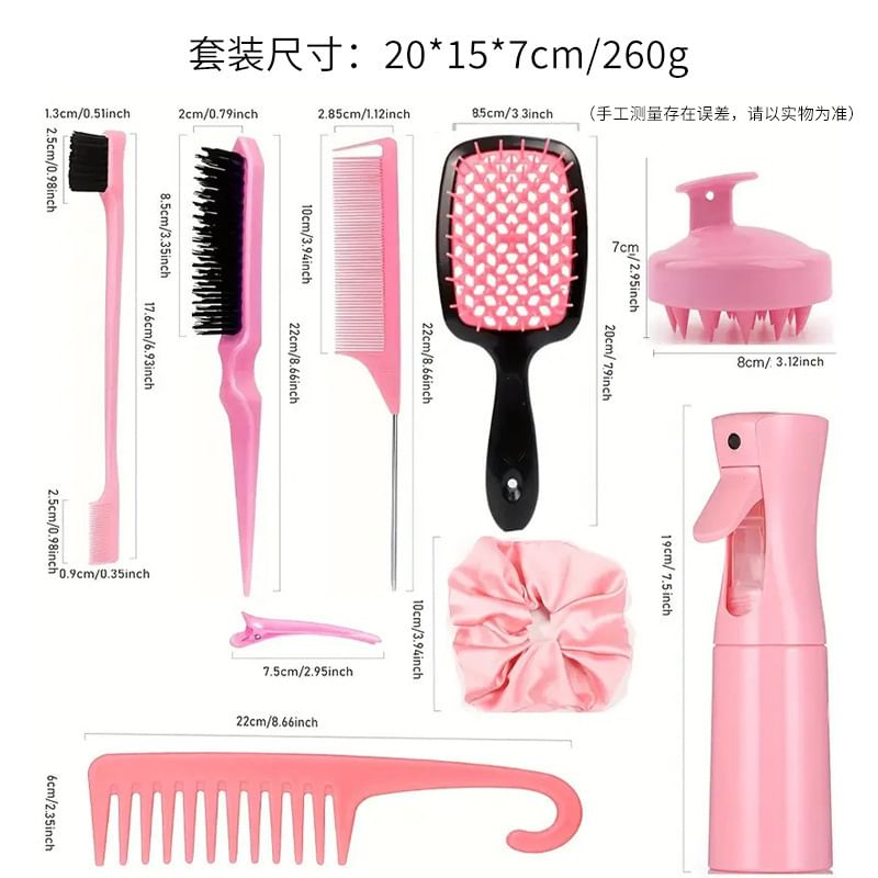 XIXI STUDIO - Hoofdhuidmassager / Haarborstel / Haarkam / Stylingkam / Sprayfles / Scrunchie / Stylinghaarclip / Haarstylingtool / Set (Diverse ontwerpen)
