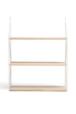 Minitude Vegghylle Brooklyn 3-Plan, Natur/Hvit