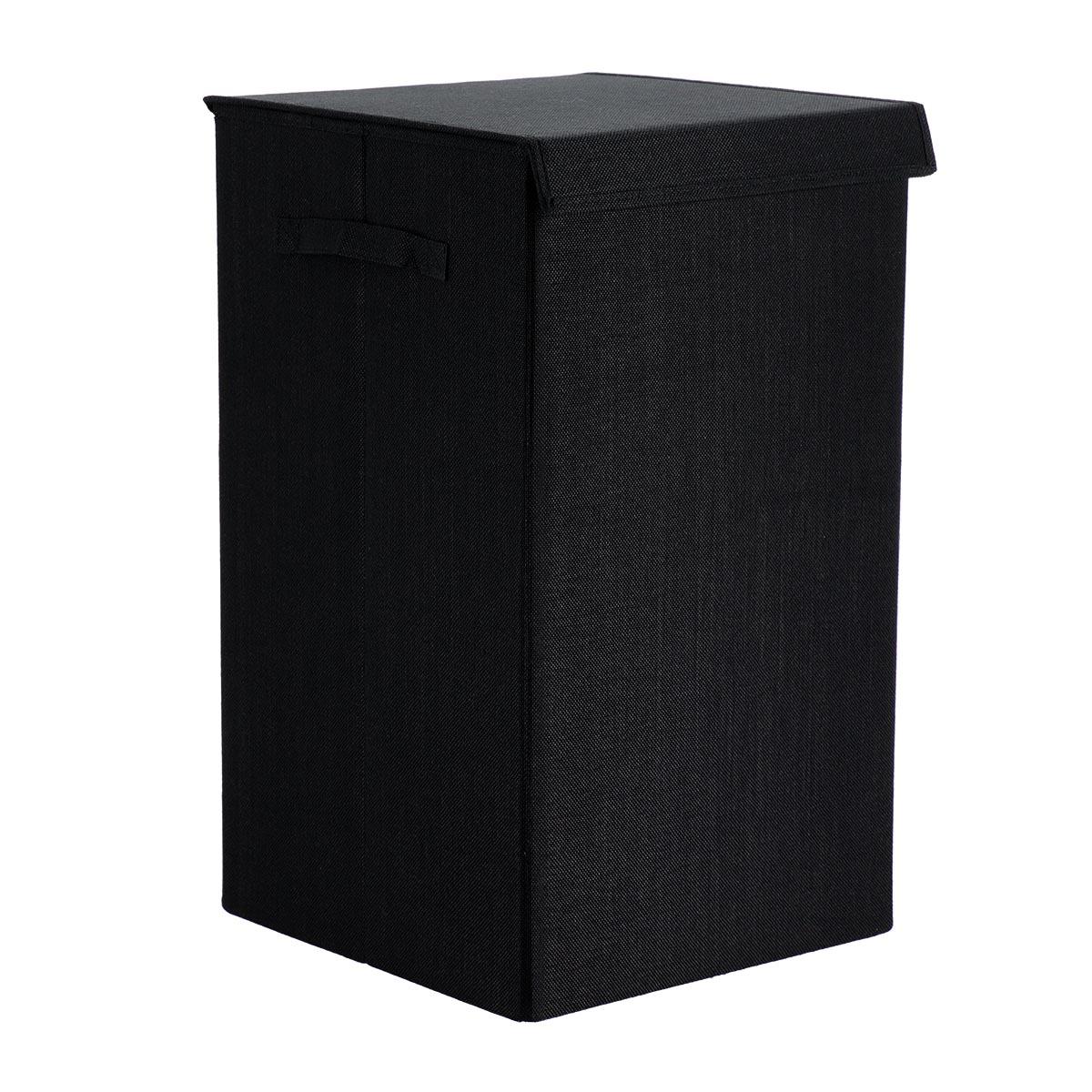 PANIERE A LINGE PLIABLE TISSU NOIR
