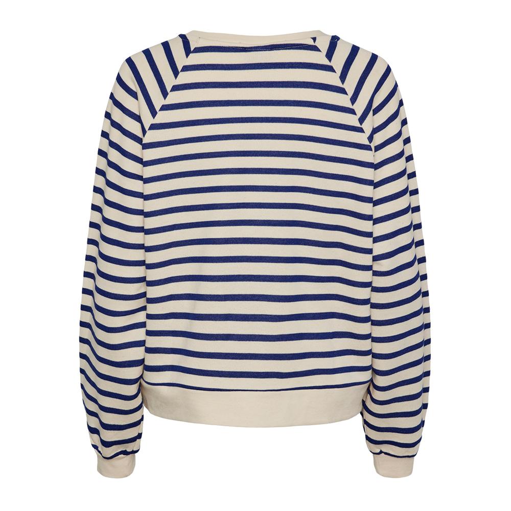 Pieces Sweat Marinière Bleu/Ecru Femme Pieces Greta