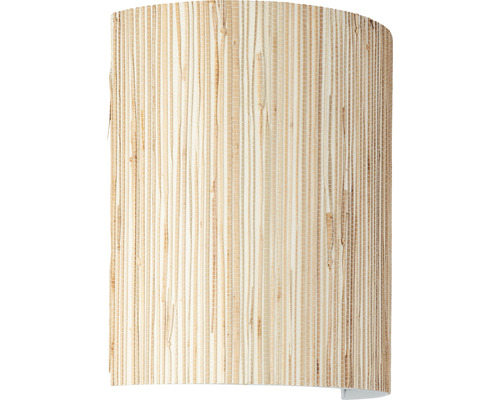 Wimea wandlamp met 1 lamp, 26 x 23 cm (H x B), zwart/naturel