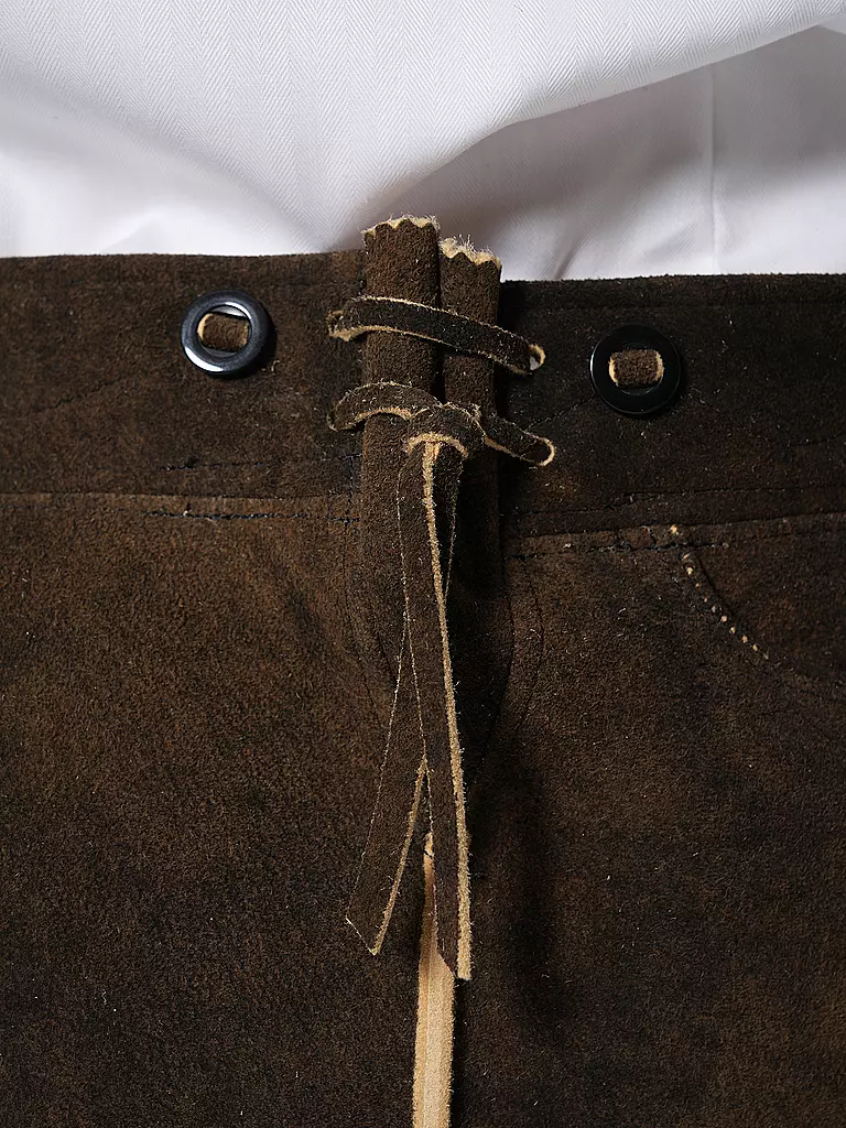GOTTSEIDANK Lederhose  braun