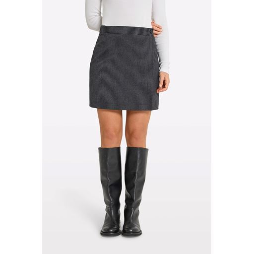 Envii Enatwood Nederdel, Dark Grey Stripe, 40