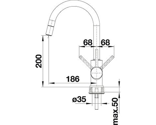 Blanco keukenkraan MIDA-S wit 521457