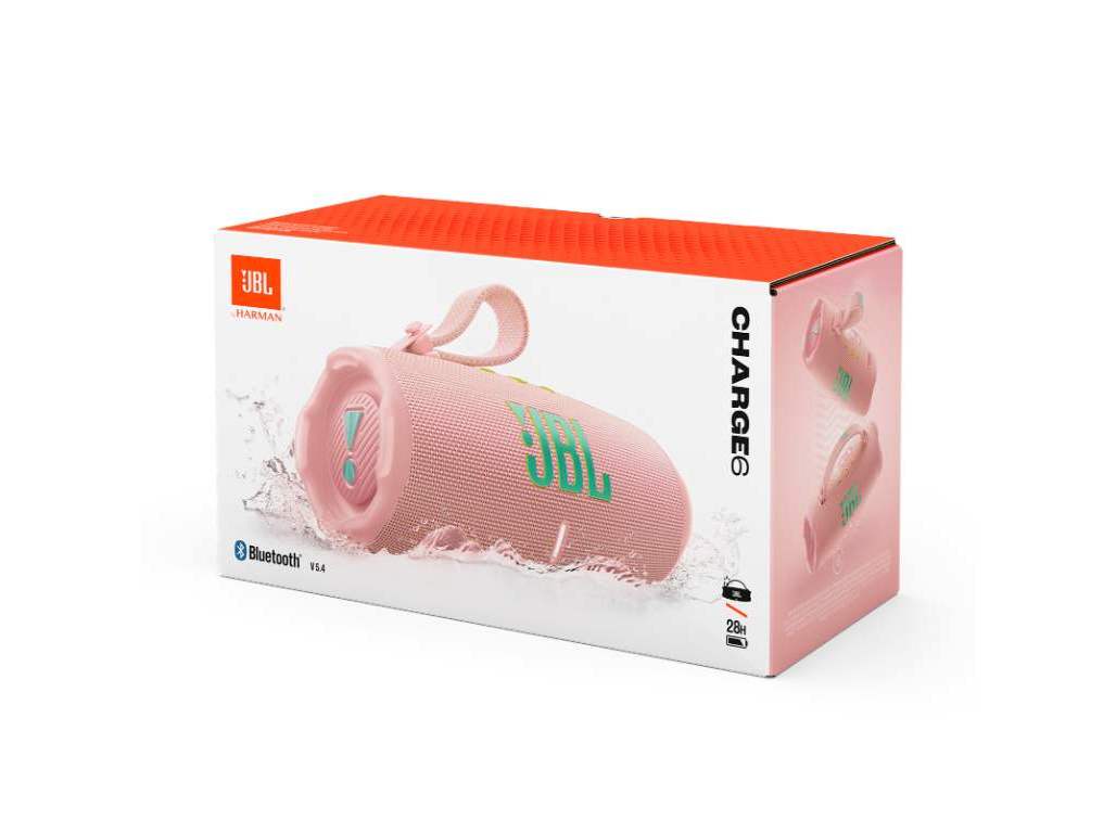 COLUNA PORTÁTIL JBL CHARGE 6 ROSA
