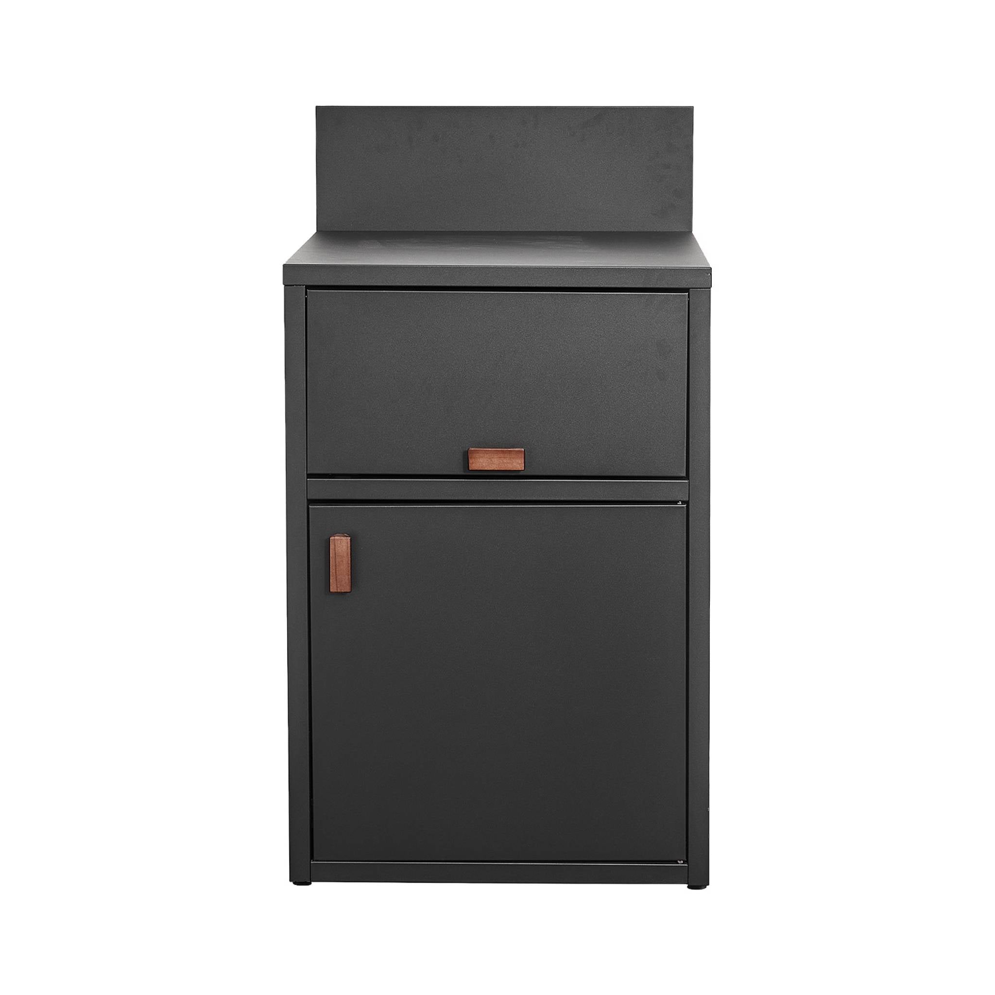 sweeek - Stalen buitenkeukenmodule met deur en klep L60cm