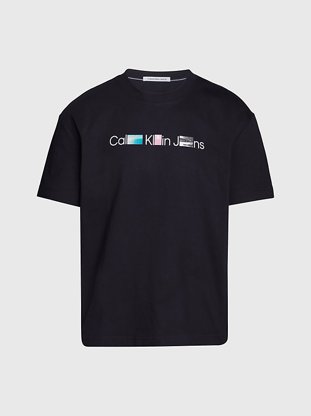 Camiseta com logotipo e estampa fotográfica