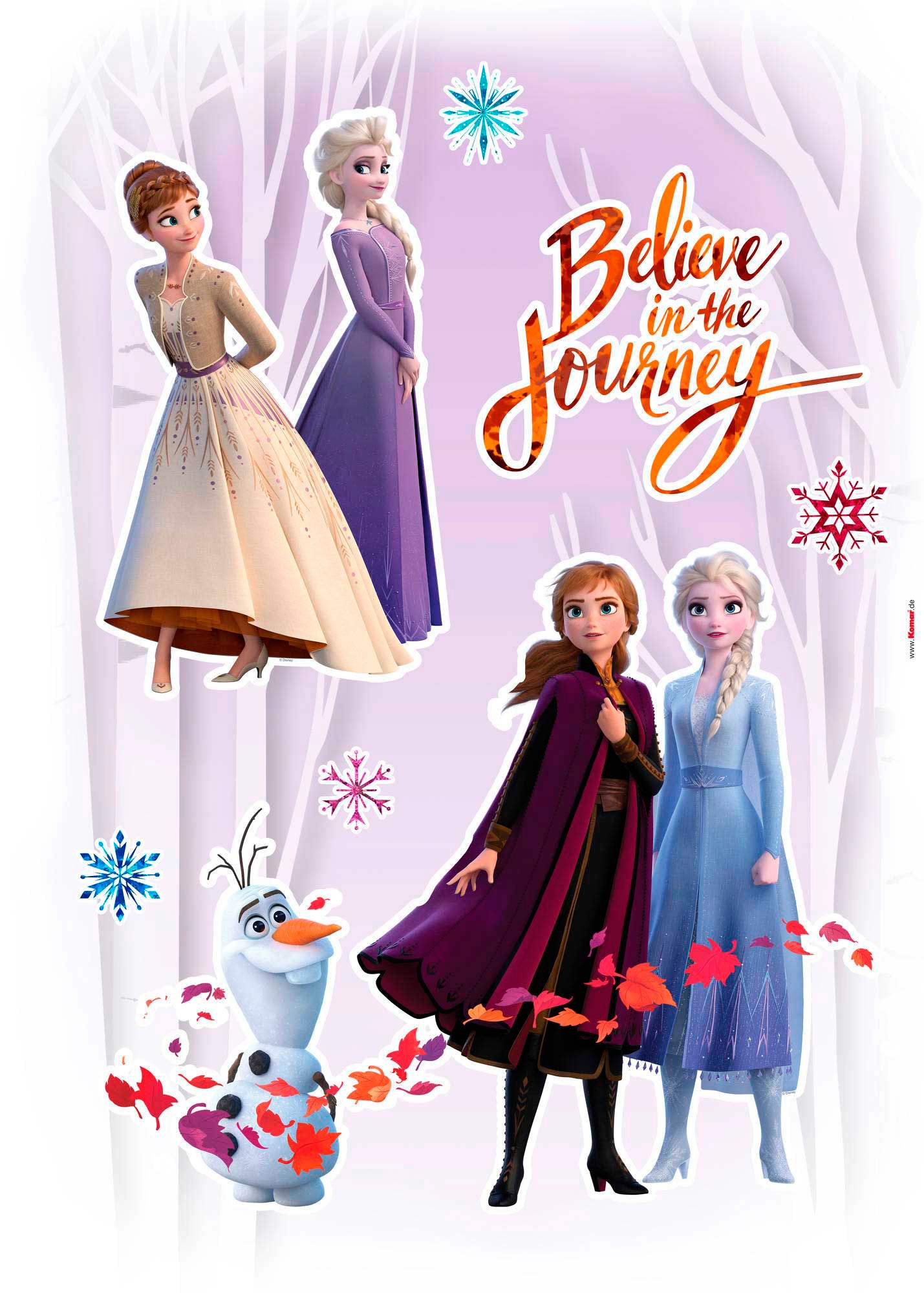 Komar Wandtattoo »Frozen 2 - Believe in the Journey - Grösse 50 x 70 cm« selbstklebend, Wandsticker, Kinderzimmer