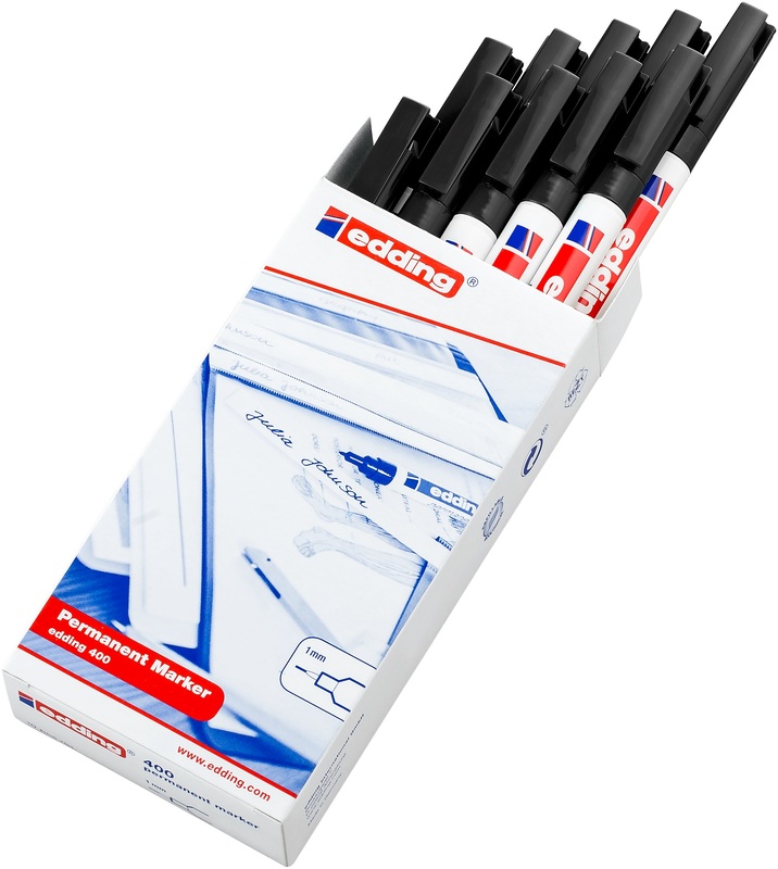 Edding Permanent Marker 400, 10 Stück, schwarz