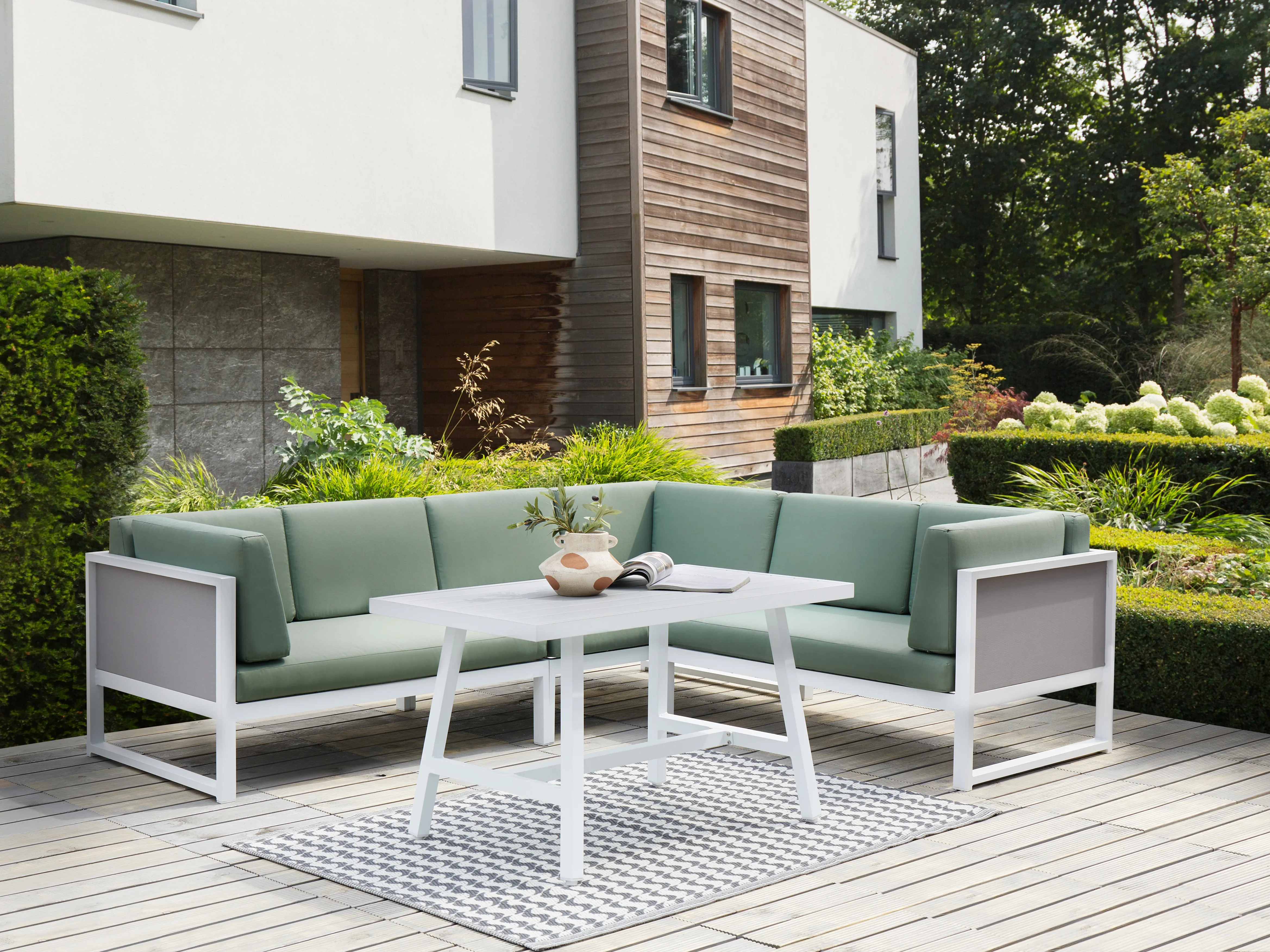 Set tuinkussenhoezen CASTELLA Groen