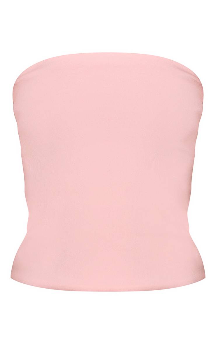 Blanc Bandeau Rose En Tissu Extensible Tissé