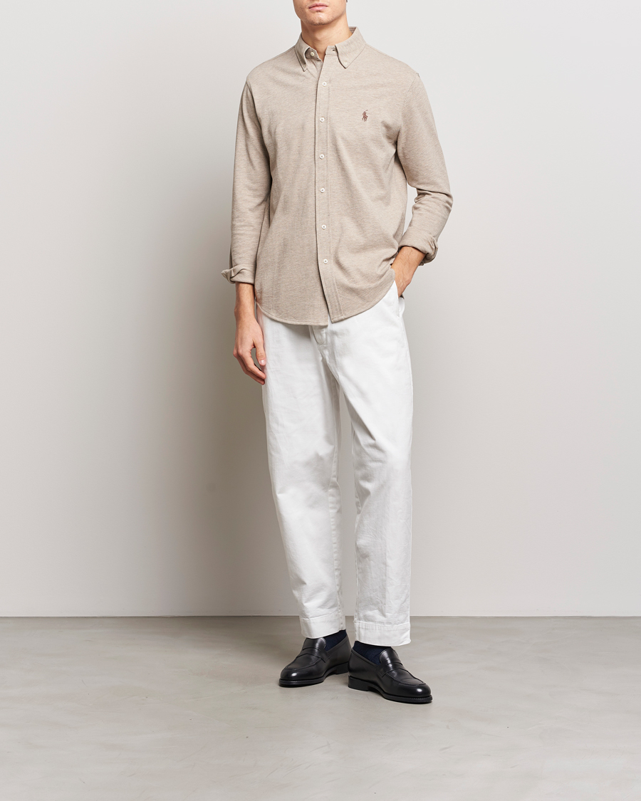 Polo Ralph Lauren Featherweight Mesh Shirt Tuscan Beige Heather
