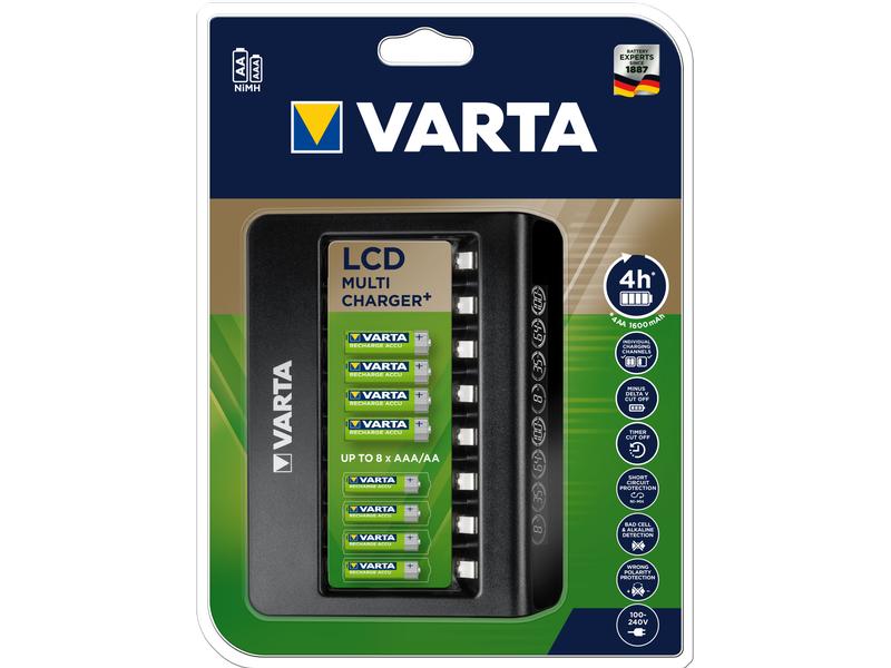 Varta Ladegerät LCD Multi Charger Ladestation für Nickel-Metallhydrid-Akkus (NiMH)