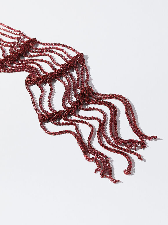 Pañuelo De Ceremonia Abalorios - Vermelho