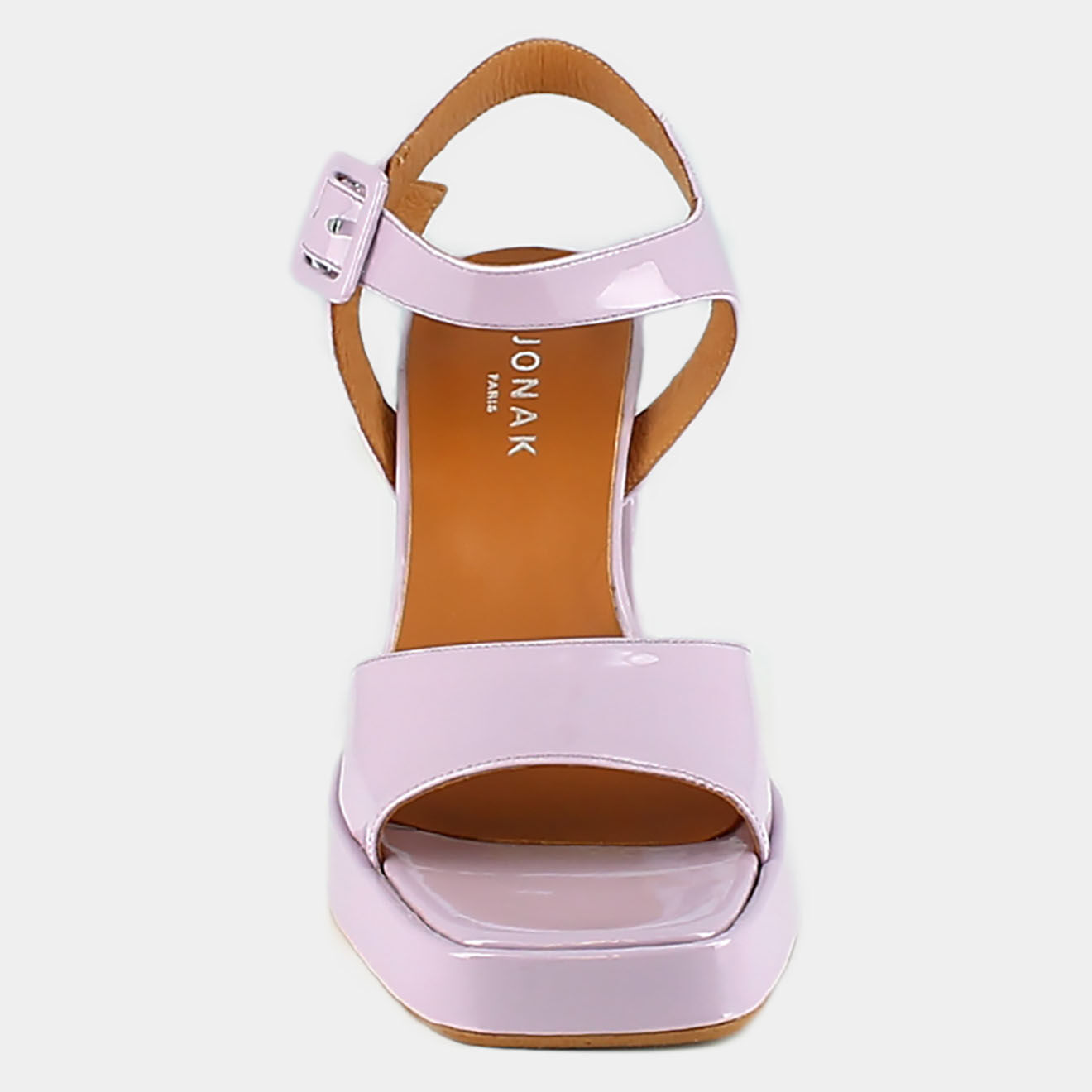 Jonak Sandales en Cuir verni Divina lilas - Talon 9 cm