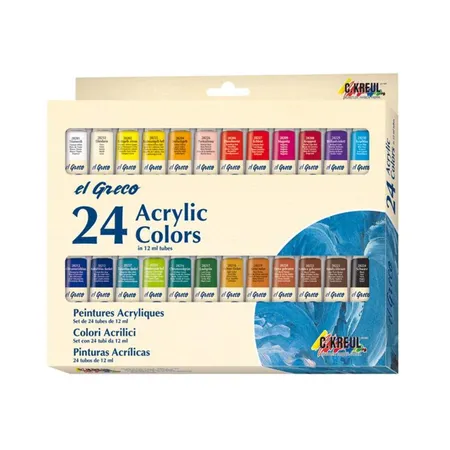 KREUL el Greco Acrylic Set 24 x 12 ml Tuben
