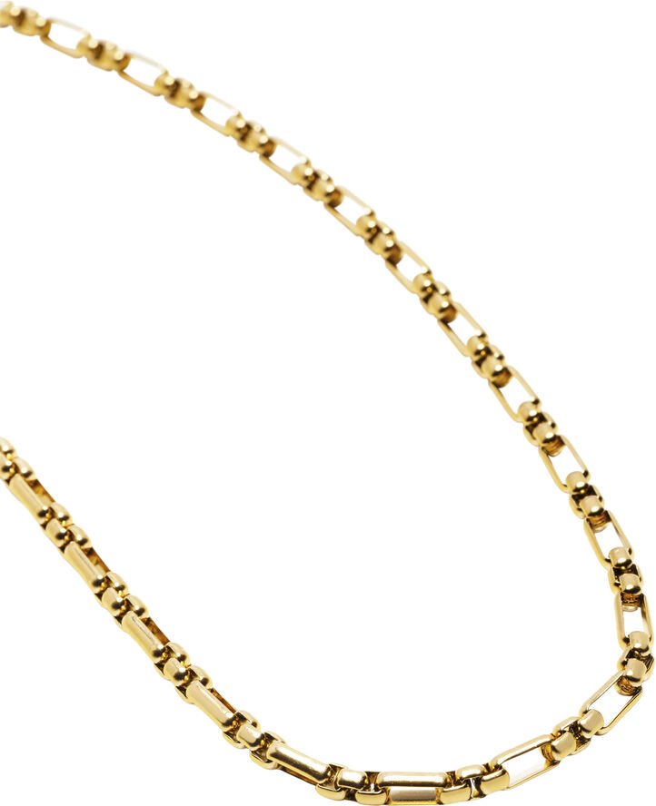 Nialaya Men's Gold Modern Figaro Belcher Chain Gold