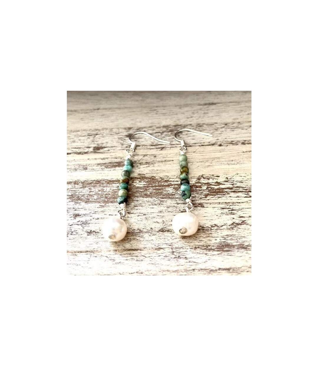 Boucles d'oreille harmonie en jaspe
