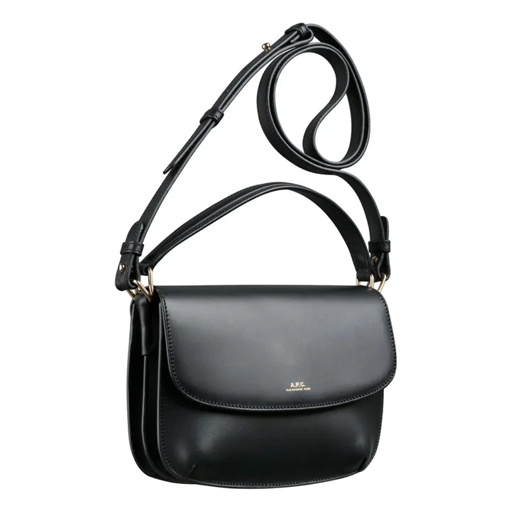 A.P.C. Sac Sarah Shoulder Mini Cuir Lisse | Noir