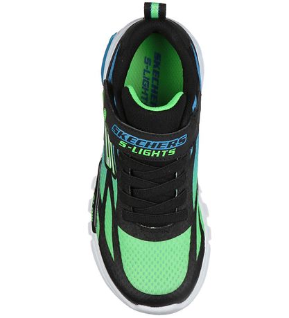 Skechers Sko m. Lys - Dezlo - Sort/Bl?/Lime