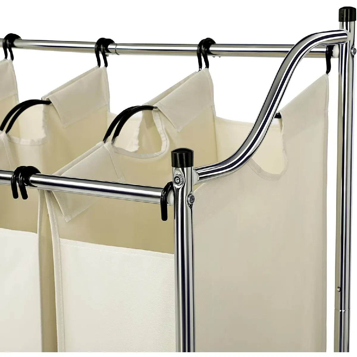 Helloshop26 Chariot à Linge XXL - Beige
