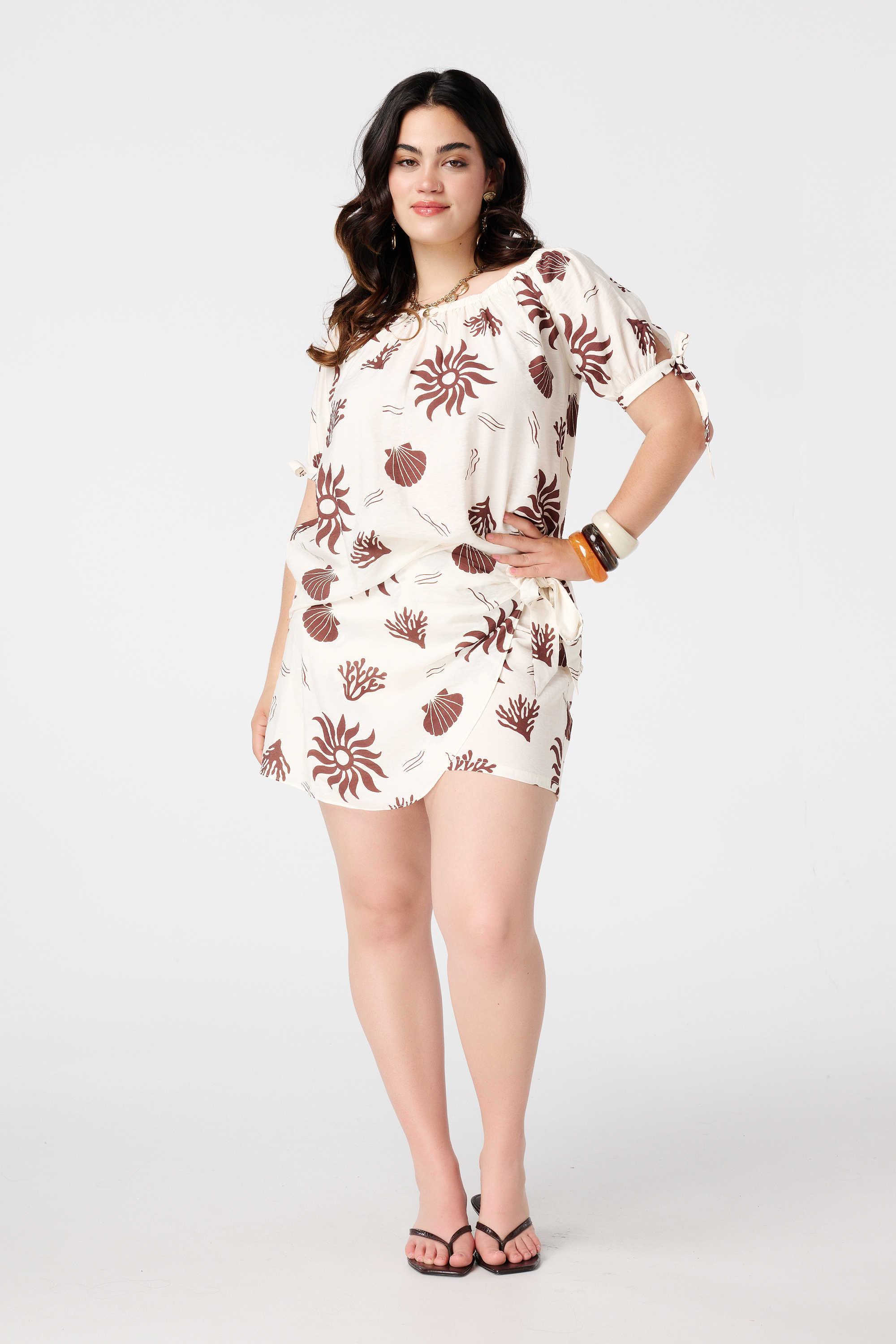 Skort met overslaglook Multi Neutraal