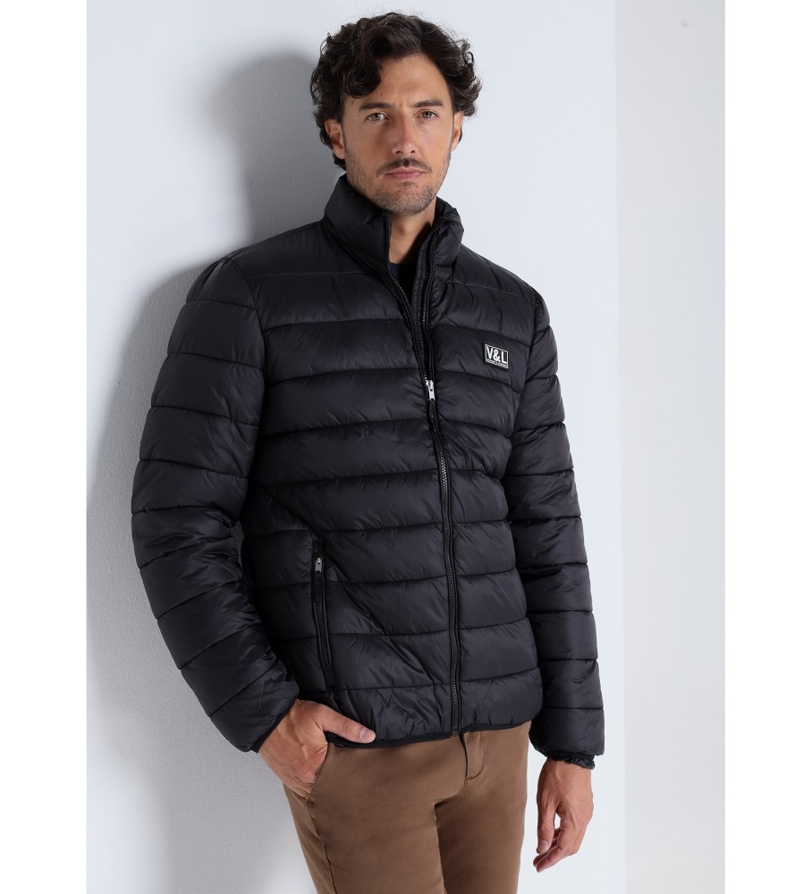 Victorio & Lucchino, Casaco puffer acolchoado preto V&L