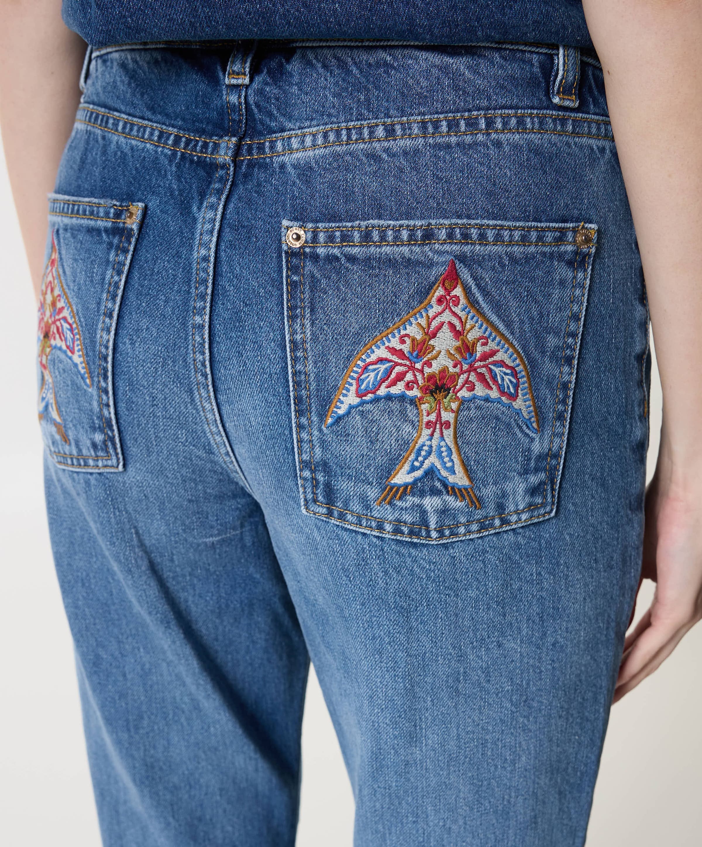 FARM Rio Porcelain Birds dames jeans blauw
