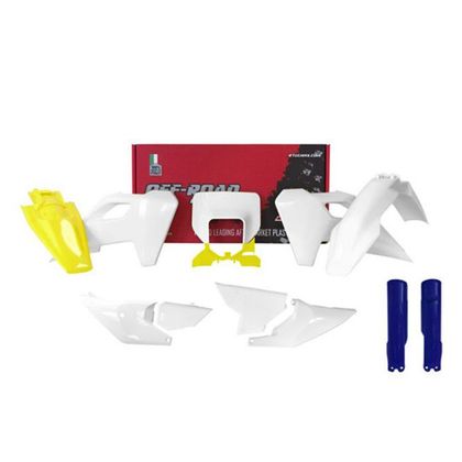 Kit plastiques R-tech 8p Husqvarna - Blanc / Jaune