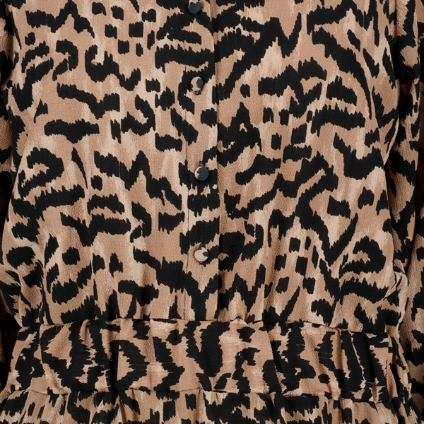 TwoDay dames jurk met dierenprint bruin