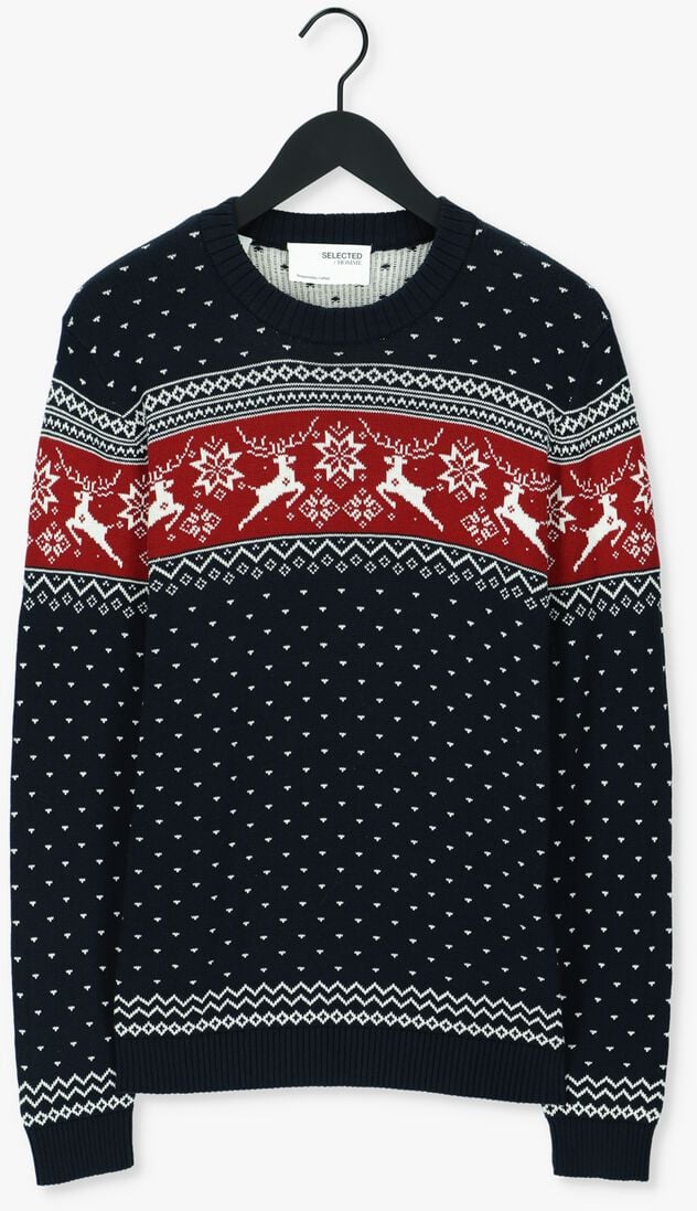 SELECTED HOMME blauwe selected homme trui slhnewdeer ls knit crew neck w
